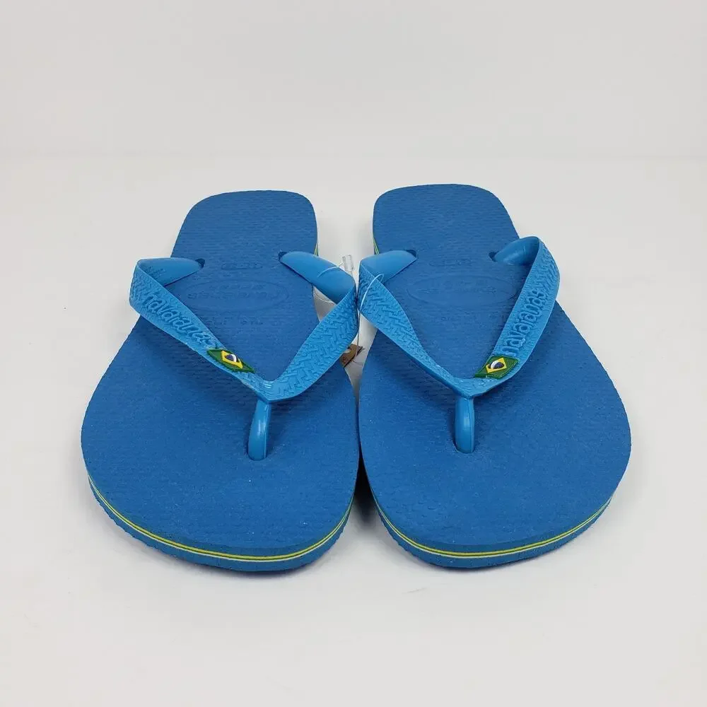 Havaianas Originals Youth Size 6Y Womens Sz 7/8 Blue Slip On Flip Flop Sandals